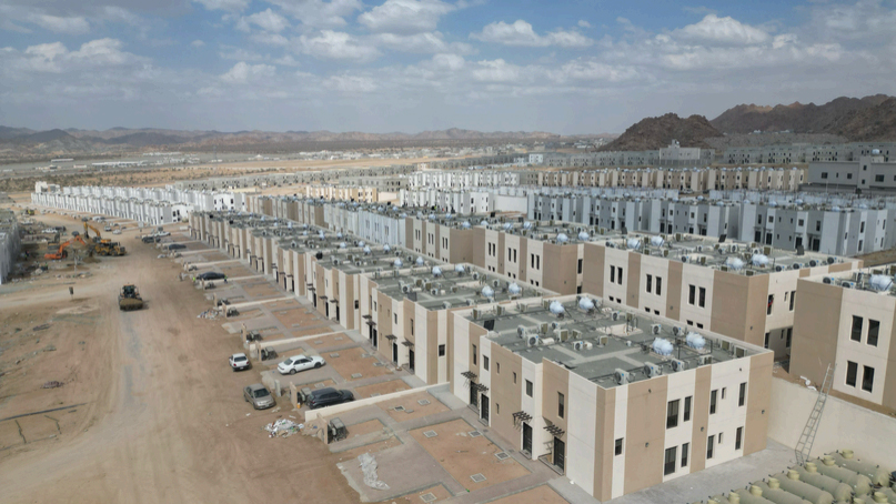 Rows of completed homes in a TBG housing program