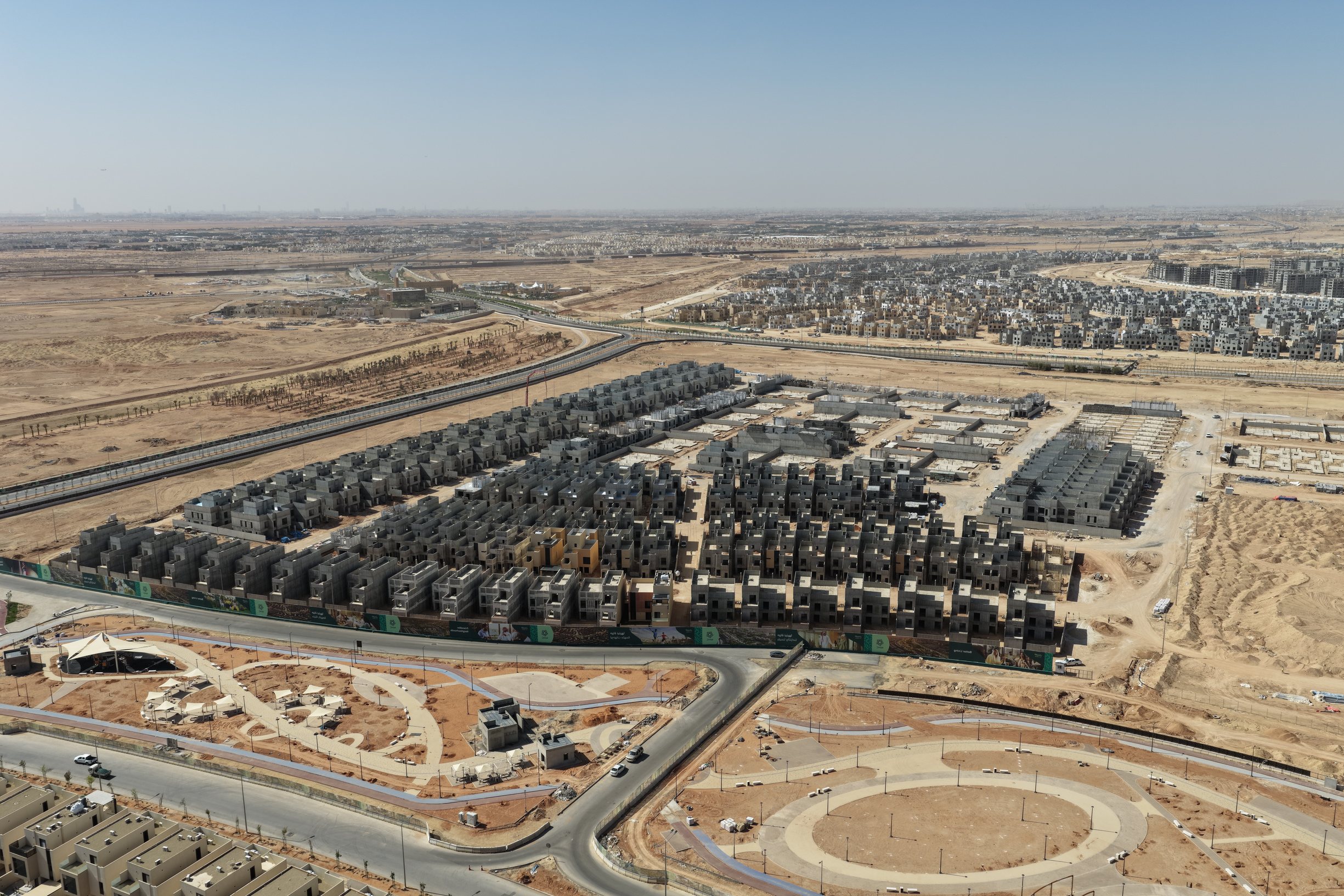 Aerial view of the Ebayya housing program in Al Fursan, Riyadh
